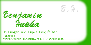 benjamin hupka business card